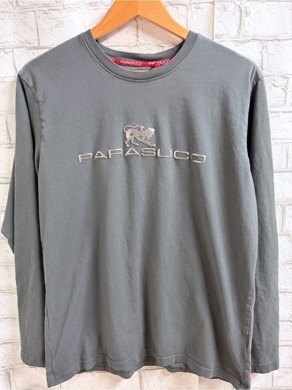 Parasuco Men's Long Sleeve Logo Tee — Gray